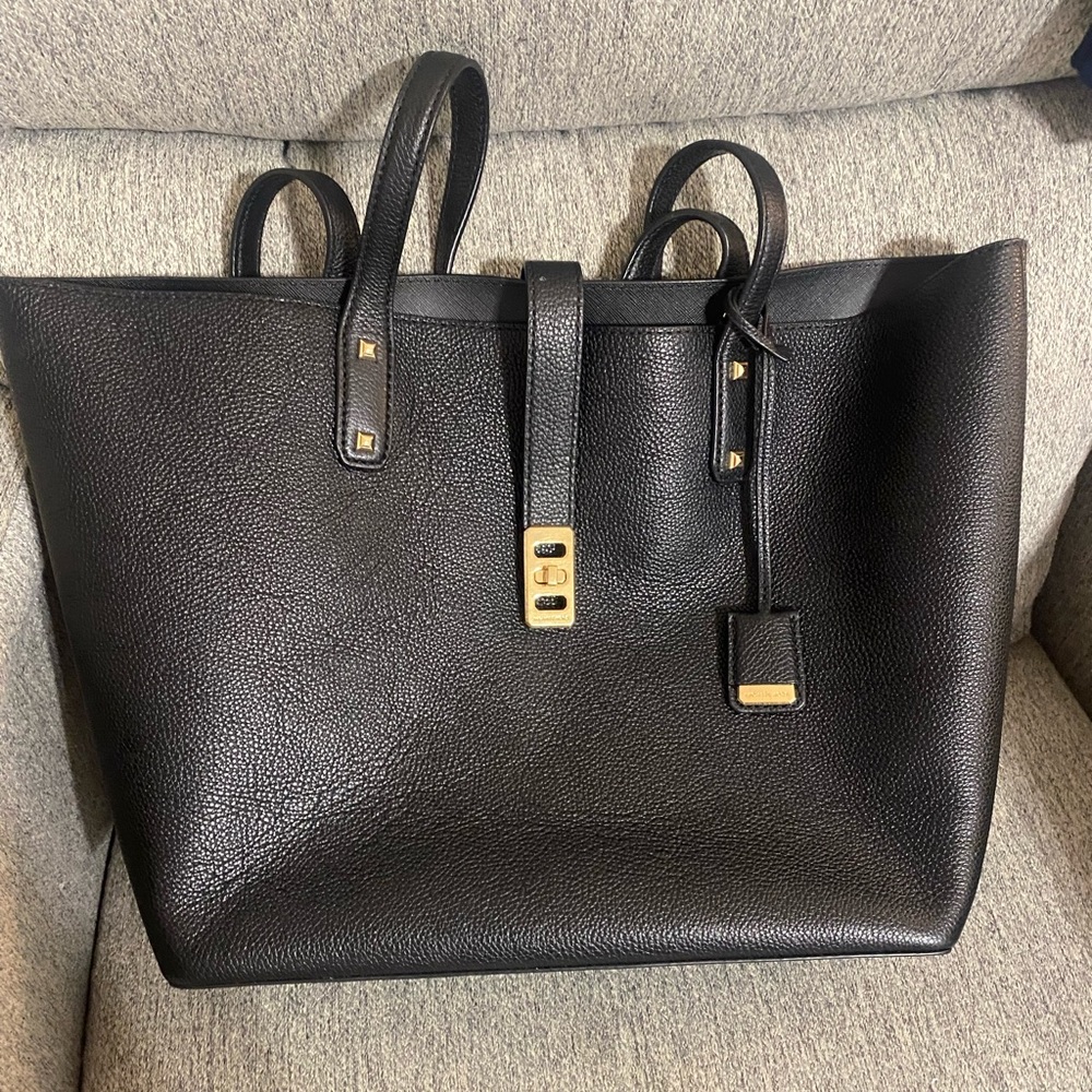 Michael Kors black leather tote